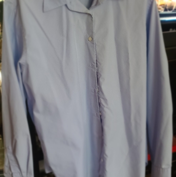 Perfect Blue Lands End work shirt sz 14 Ladies - Picture 2 of 4